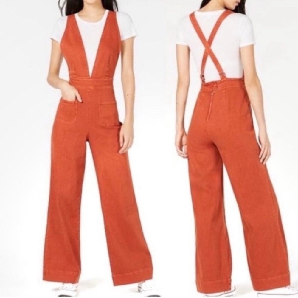 Dollhouse Denim Rust Wide Leg Plunging
Jumpsuit